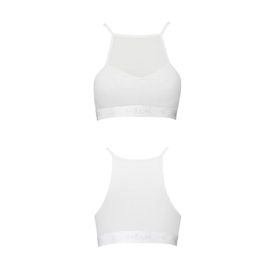 Спортивный топ с прозрачной вставкой PS006 TOP white XL - Passion