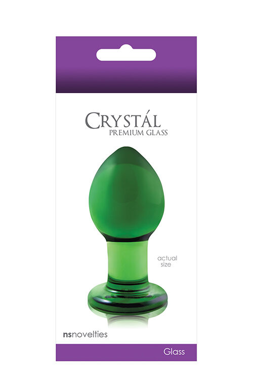 Стеклянная пробка NS Novelties CRYSTAL MEDIUM GREEN