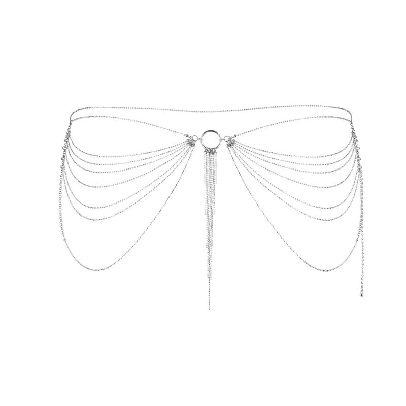 Цепочка трусики или бюст Bijoux Indiscrets Magnifique Waist Chain - silver, украшение на тело