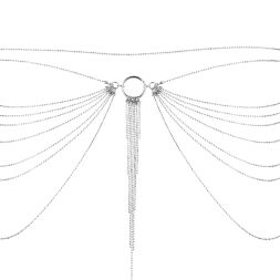 Цепочка трусики или бюст Bijoux Indiscrets Magnifique Waist Chain - silver, украшение на тело