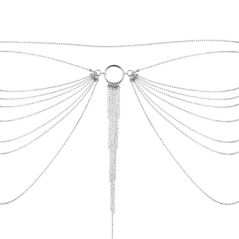 Цепочка трусики или бюст Bijoux Indiscrets Magnifique Waist Chain - silver, украшение на тело