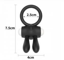 Ерекційне віброкільце Power Clit Cockring, Black