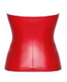 Корсет Noir Handmade F355 Red powerwetlook corset - 3XL