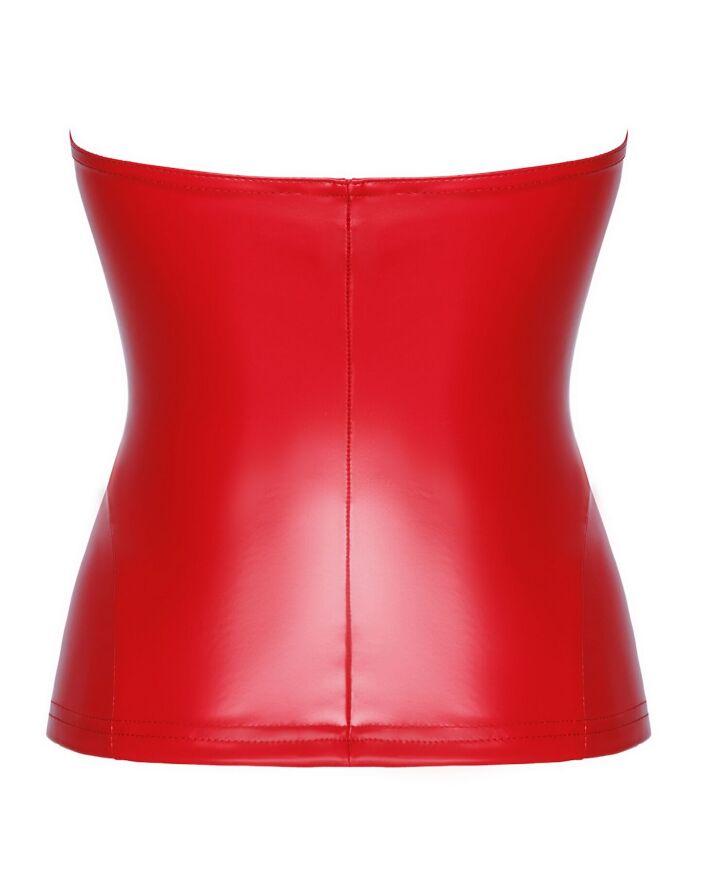 Корсет Noir Handmade F355 Red powerwetlook corset - 3XL