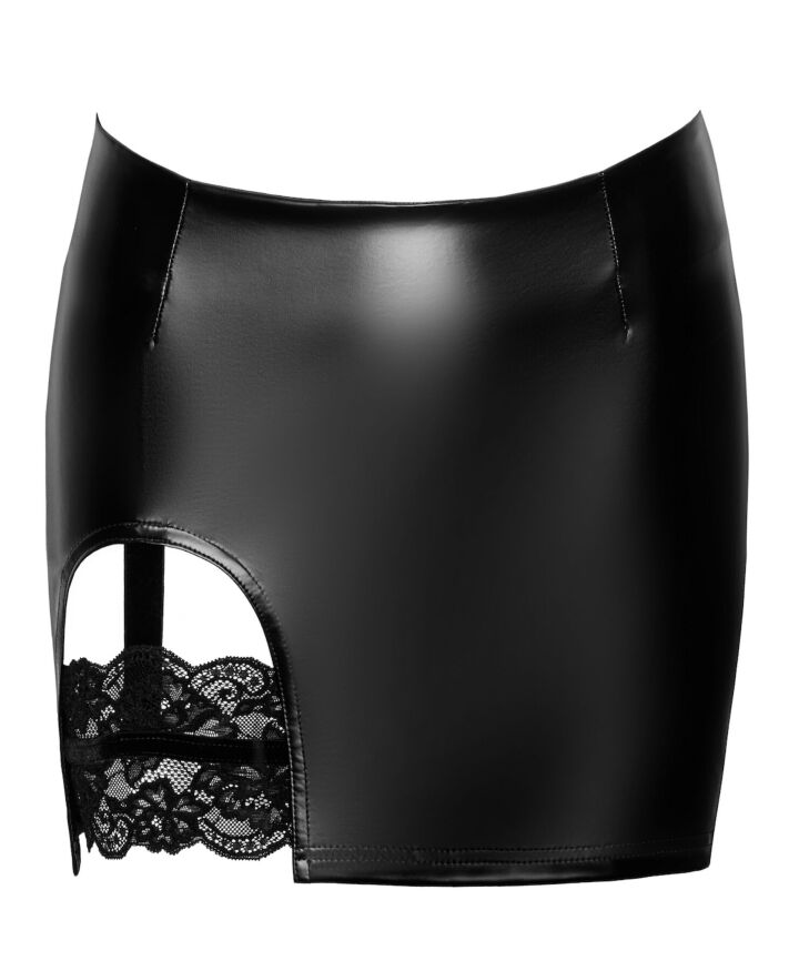 Спідниця Noir Handmade F345 Powerwetlook skirt with garter - L