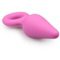 ET216PNK Анальная пробка со стоппером-кольцом Easytoys, силиконовая, розовая, 15.5 х 4.5 см
