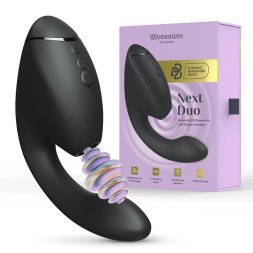 Вибратор-стимулятор вакуумный Womanizer Next Duo Black для точки G, черный