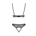 Комплект Passion Christa Set black XXl/XXL: браллет с ажурным лифом и открытыми трусиками