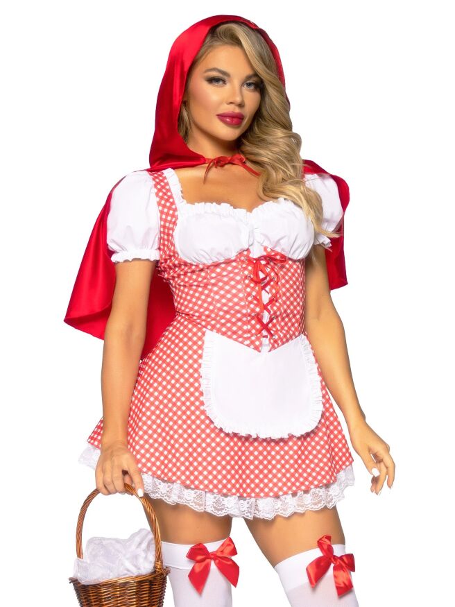 Костюм Красной Шапочки М Leg Avenue Fairytale Miss Red, 2 предмета, красный