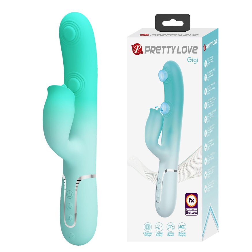 Вібратор - Gigi,7 thumping functions 7 licking modes, Silicone