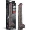 Огромный фаллоимитатор с хребтом - Dual Layered Bendable Silicone Cock XXL 14.5'' Black