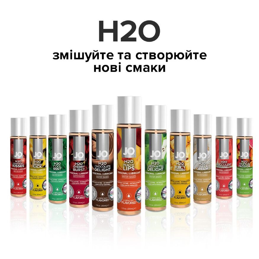 Смазка на водной основе System JO H2O - Peachy Lips (120 мл) без сахара, растительный глицерин