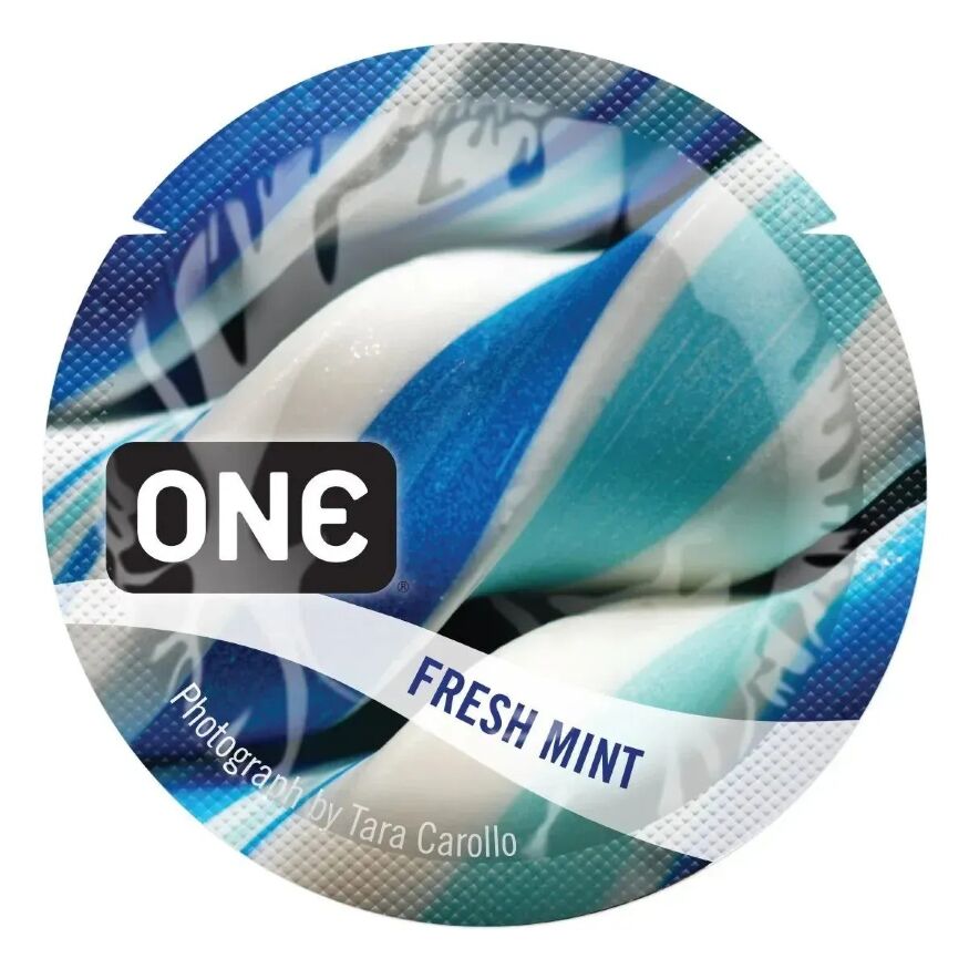 Презерватив оральний One Flavor Waves Fresh Mint зі смаком м'яти, що освіжає ( ціна за 1 шт.)