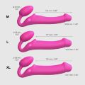 Безремневой страпон с вибрацией Strap-On-Me Vibrating Fuchsia L ⌀ 4,2 см