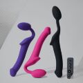 Безремневой страпон с вибрацией Strap-On-Me Vibrating Fuchsia L ⌀ 4,2 см