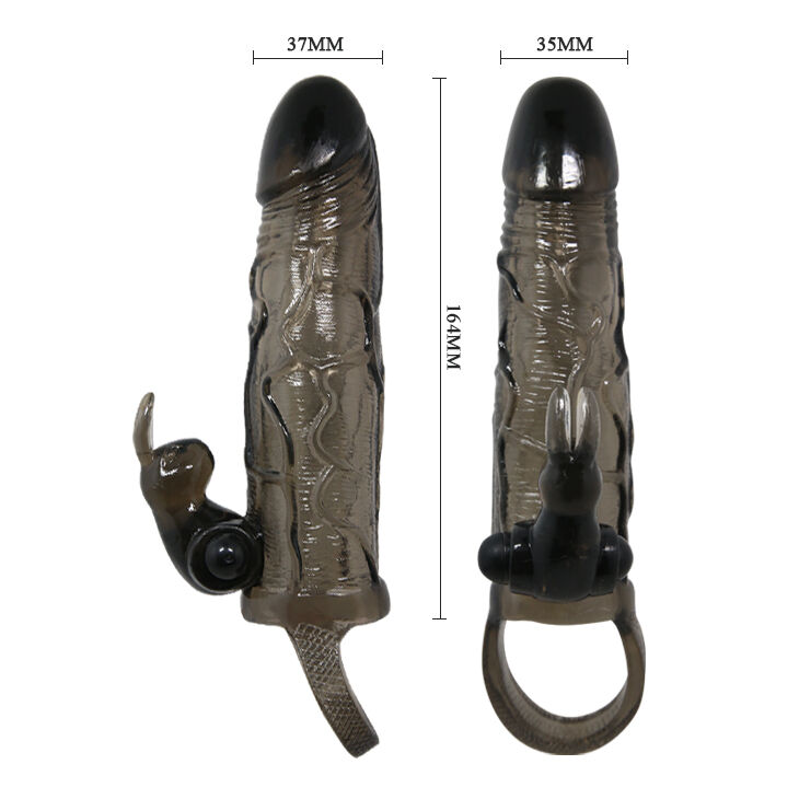 Насадка на член - Brave Man Vibrating Penis Sleeve 5,91" Black