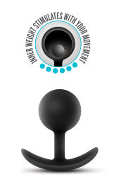 Анальный плаг Blush с внутренним шариком Adventures Platinum Silicone Vibra
