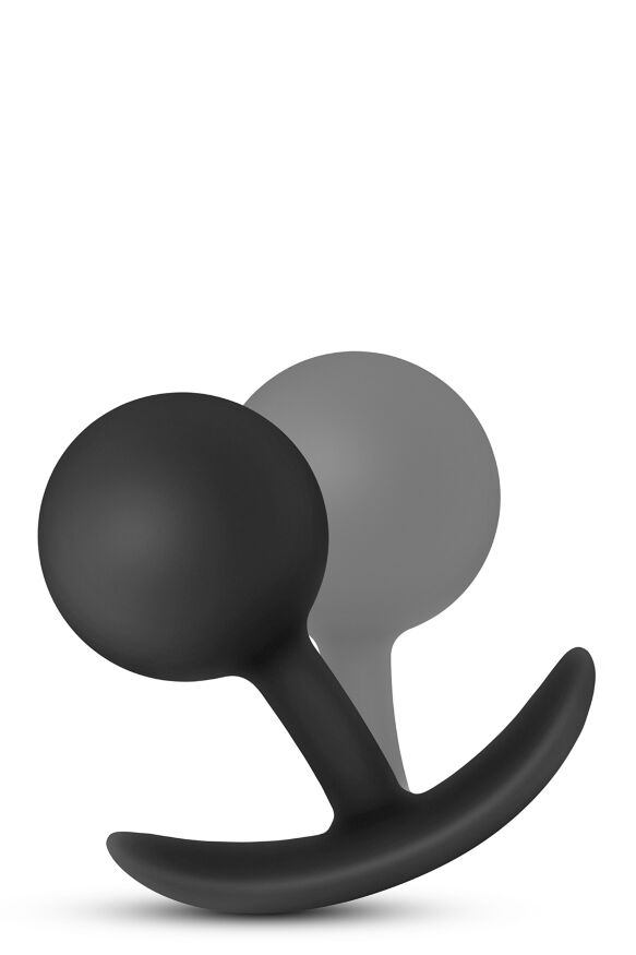 Анальный плаг Blush с внутренним шариком Adventures Platinum Silicone Vibra