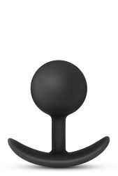 Анальный плаг Blush с внутренним шариком Adventures Platinum Silicone Vibra