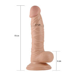 Реалистичный фаллоимитатор на мощной присоске Real Extreme Dildo 7.5"