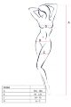 Бодистокинг Passion BS066 white, комбинезон, имитация чулок и пояса