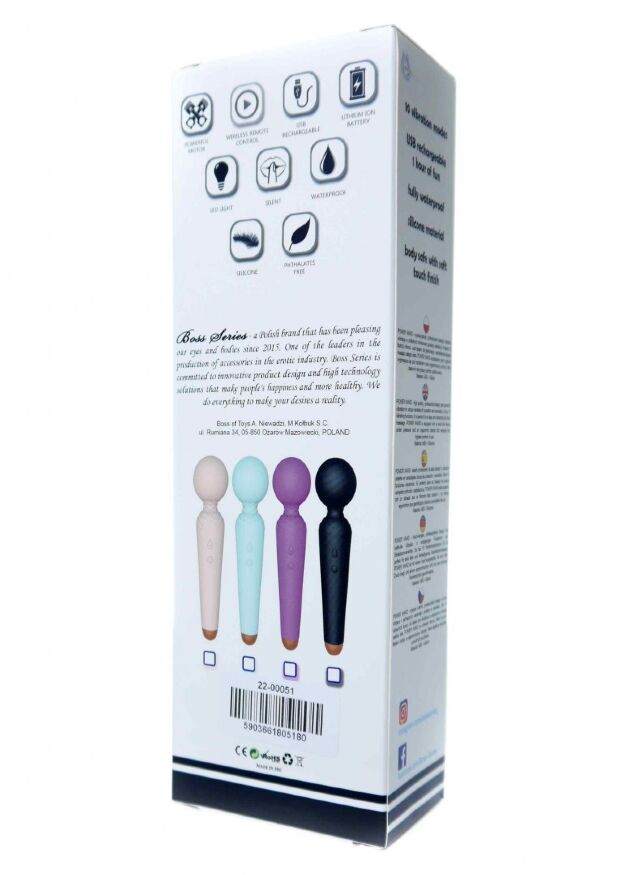 Вибро-Микрофон голубой Rechargeable Power Wand USB 10 Functions