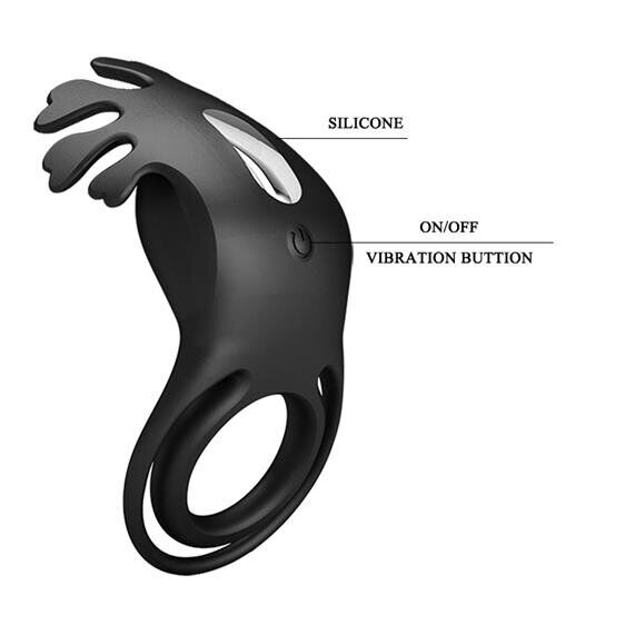 Ерекційне кільце - Pretty Love Vibrant Penis Ring Ruben Black