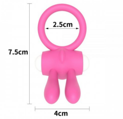 Ерекційне віброкільце Power Clit Cockring, Pink