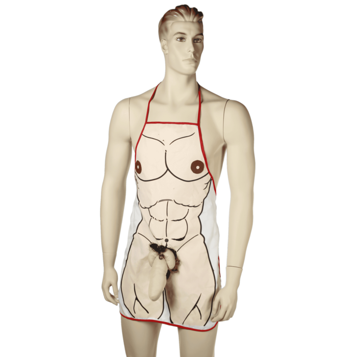 Кухонний фартух з плюшевим пенісом Sexy Apron Male Body With Plush Penis