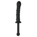 ET317BLK Фаллоимитатор с ручкой The Handler Black, черный, 25 см