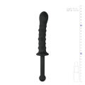 ET317BLK Фаллоимитатор с ручкой The Handler Black, черный, 25 см