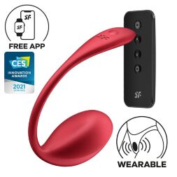 Смарт-віброяйце Satisfyer Shiny Petal Connect App, керування зі смартфона, пульт ДК