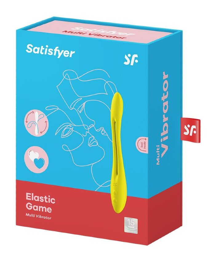 Универсальный гибкий вибратор для пар Satisfyer Elastic Game Yellow (мятая упаковка)