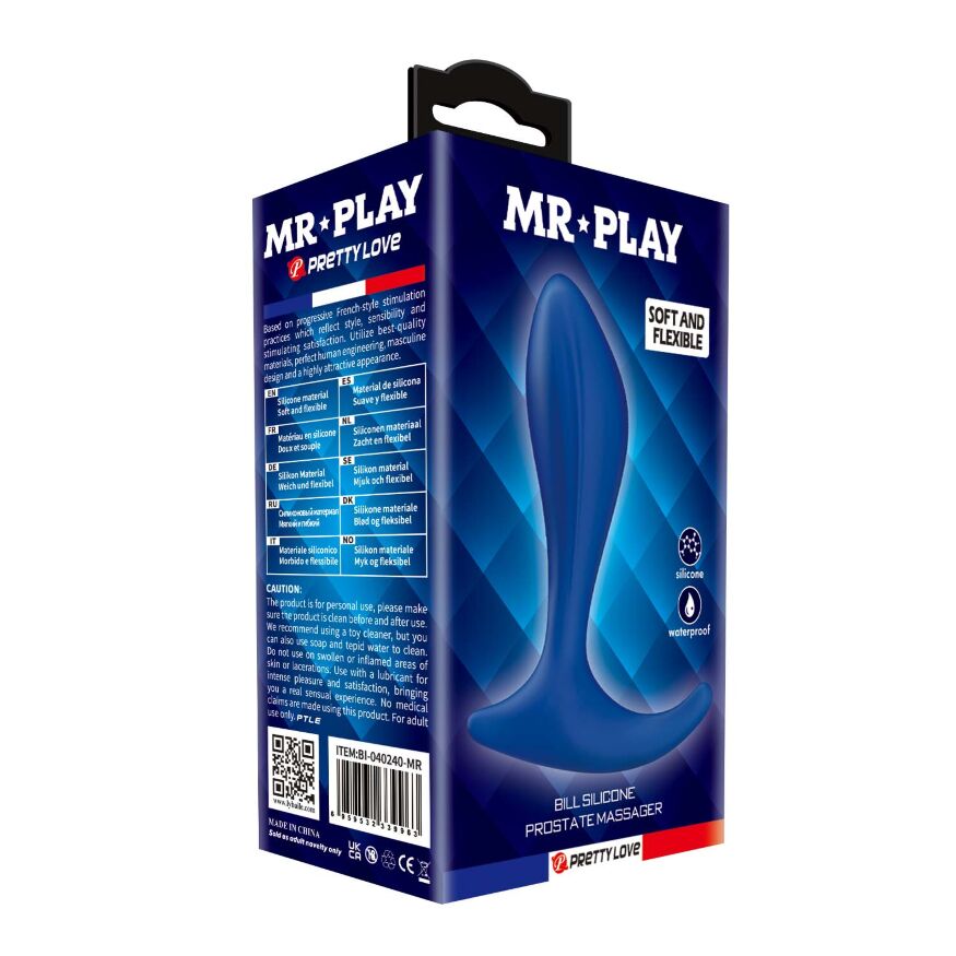 Массажер простаты MR.PLAY - Bill Silicone Prostate Massager, BI-040240-MR