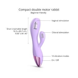 Вибратор-кролик Love To Love FUNKY BUNNY - VIVA MAUVE 10,3х3,7 см (сиреневый)