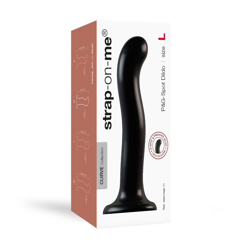 Насадка для страпона Strap-On-Me P&amp;G-Spot Dildo, силикон, размер L