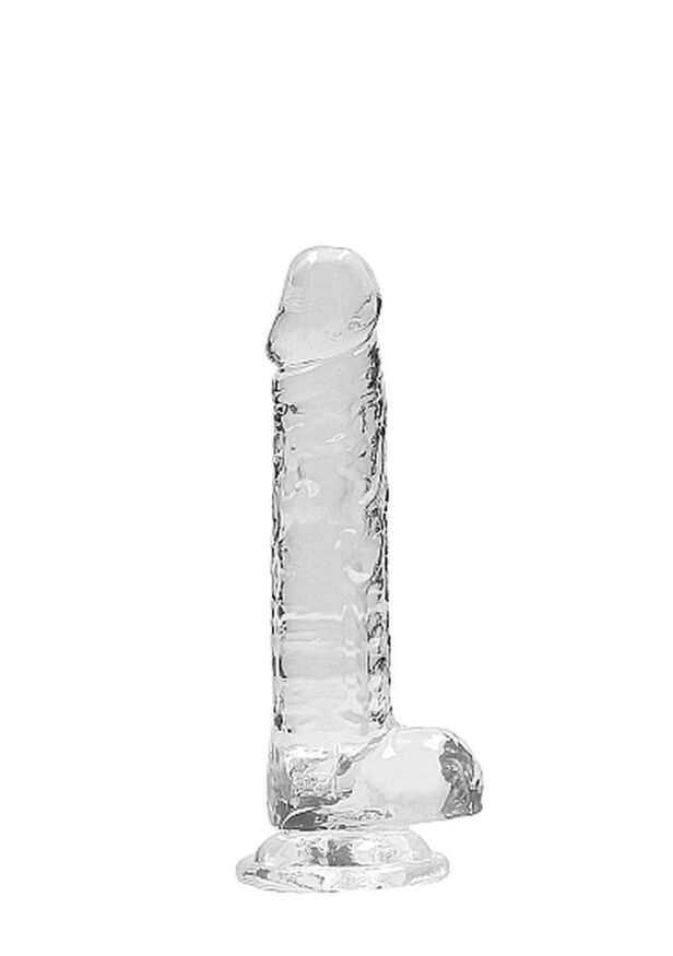 Фалоімітатор прозорий - Realrock Dildo With Balls 7'  