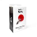 Металлическая анальная пробка М Art of Sex – Metal Butt plug Rabbit Tail Black, диаметр 3,4 см
