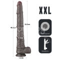 Великий Фалоімітатор - Dual Layered Bendable Silicone Cock XXL 16'' Black