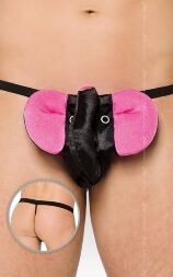 Чоловічі стрінги - слоник Thong 4445 - black, S-L