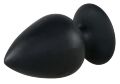 Велика чорна анальна втулка з присоскою Black Velvets Butt Plug Extra