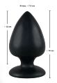 Велика чорна анальна втулка з присоскою Black Velvets Butt Plug Extra