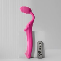 Безремневий страпон з вібрацією Strap-On-Me Vibrating Fuchsia XL ⌀ 4,7см