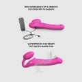 Безремневий страпон з вібрацією Strap-On-Me Vibrating Fuchsia XL ⌀ 4,7см