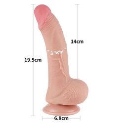 Фалоімітатор з рухомою шкірою - Sliding-Skin Dual Layer Dong 7.5" Flesh