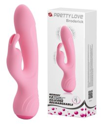 Вибромассажер с клиторальным стимулятором Pretty Love - Broderick, BI-014644-1