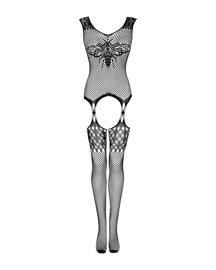 Эротический бодистокинг Obsessive G323, черный S/M/L