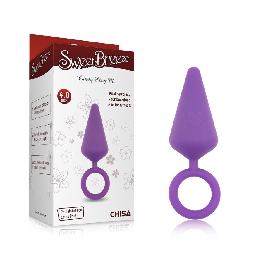 Анальная пробка c кольцом Chisa Sweet Breeze, фиолетовый, M