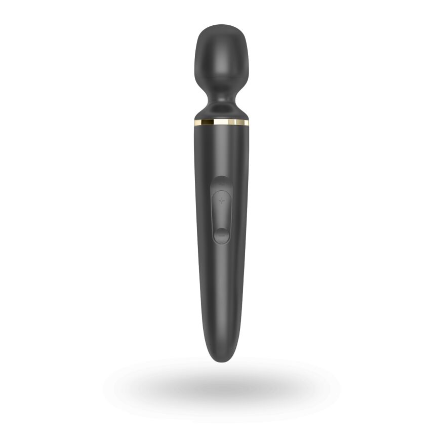 Вібромасажер Satisfyer Wand-er Woman (Black/Gold), водонепроникний, потужний, розмір XXL
