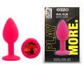 Силіконова анальна пробка EGZO - Silicone Pink Round Plug Red, size S